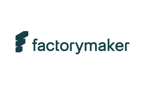 Abbildung des Logos der Firma factorymaker, Partner auf dem Event INDUSTRIAL METAVERSE CONFERENCE